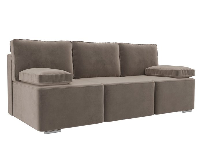 Прямой диван-кровать Радуга коричневого цвета