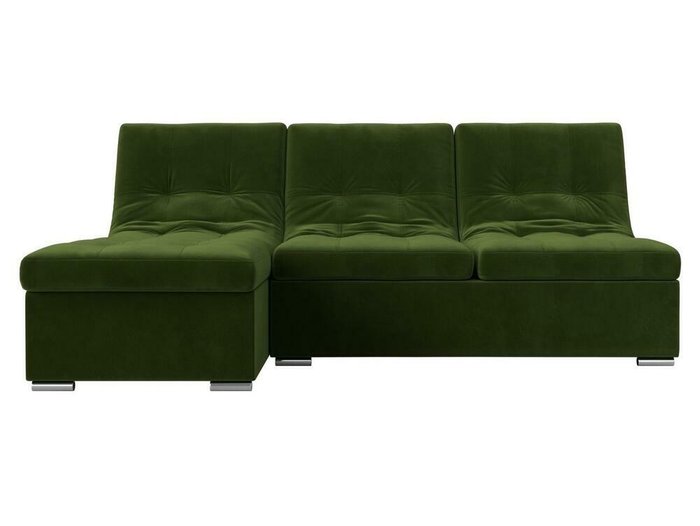 Угловой диван-кровать Релакс зеленого цвета угол левый - купить Угловые диваны по цене 79999.0