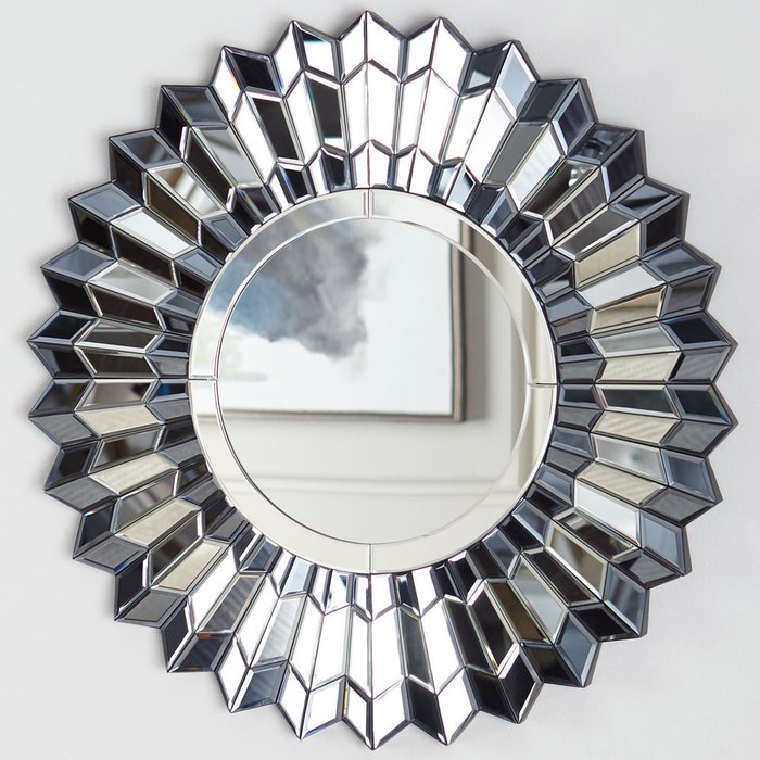 Настенное зеркало Арктур в раме из плиссированных граней