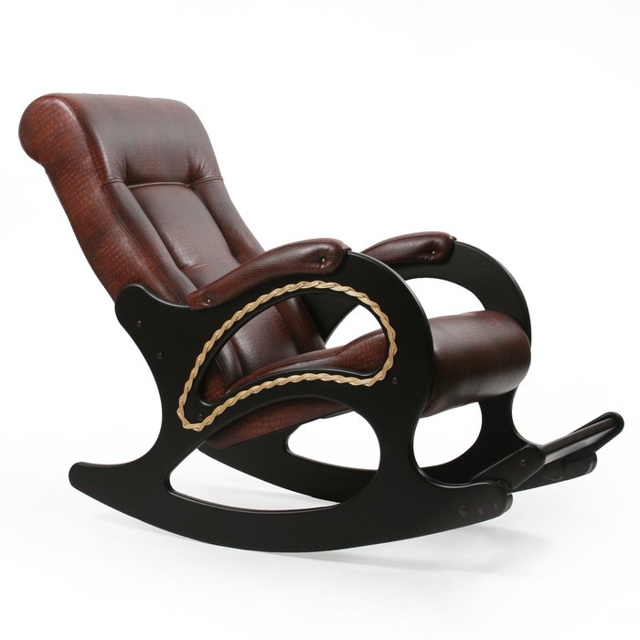 Кресло-качалка  Модель 44  венге/ Antik crocodile - лучшие Интерьерные кресла в INMYROOM