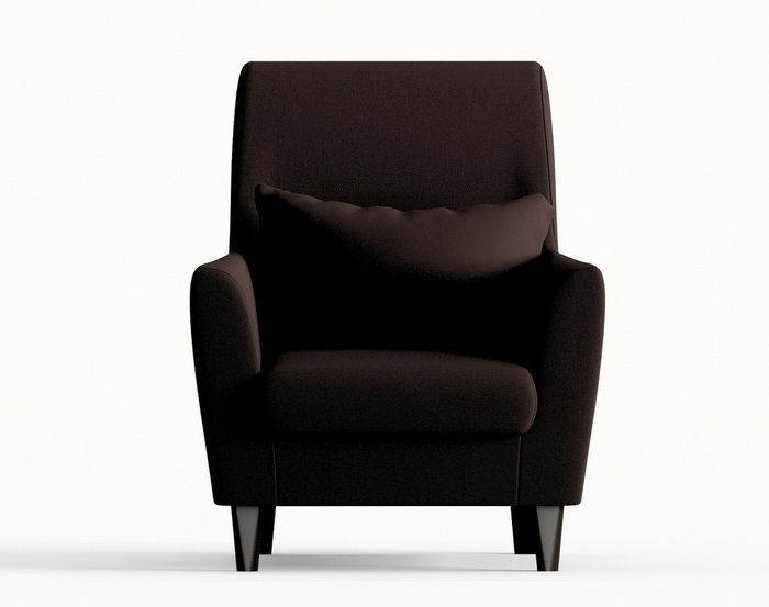 Кресло из велюра Кастилия коричневого цвета - купить Интерьерные кресла по цене 10190.0