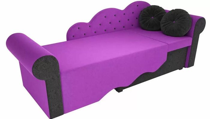 Диван-кровать Тедди черно-фиолетового цвета  - лучшие Прямые диваны в INMYROOM