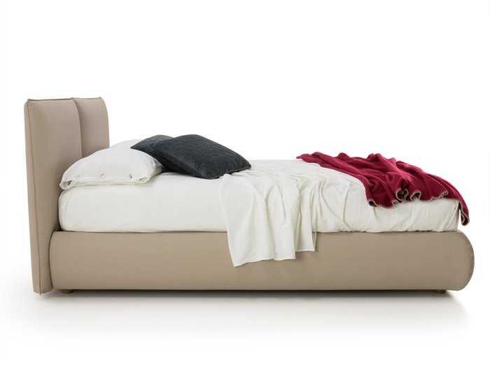 Двуспальная кровать Аида бежевого цвета 160х200 - лучшие Кровати для спальни в INMYROOM