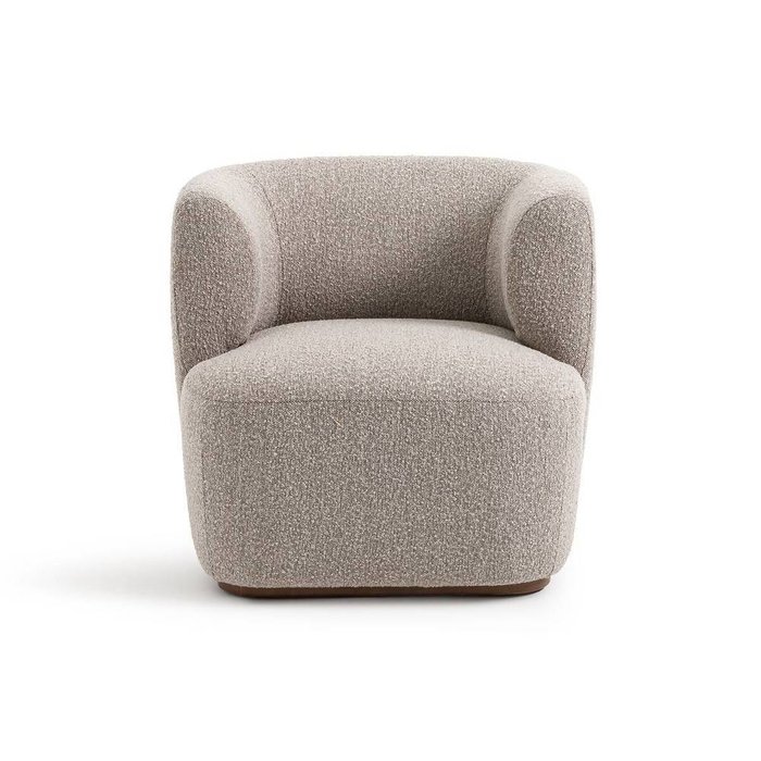 Кресло из ткани букле Nidou серого цвета - купить Интерьерные кресла по цене 52087.0