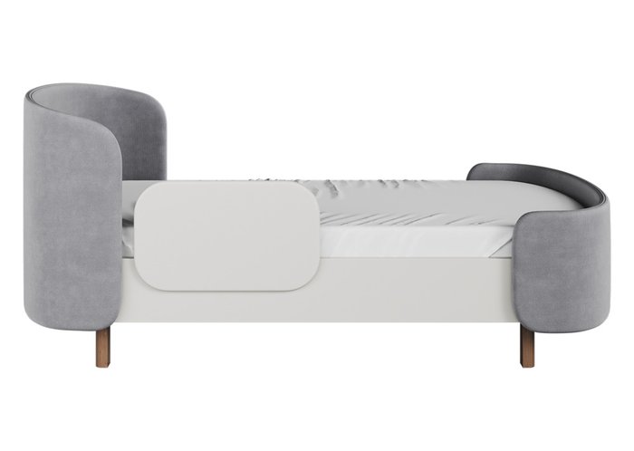 Кровать подростковая Kidi Soft 80х180 бело-серого цвета - купить Одноярусные кроватки по цене 44910.0