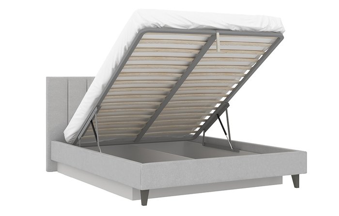 Кровать Нордин с подъемным механизмом 160х200 серого цвета - лучшие Кровати для спальни в INMYROOM