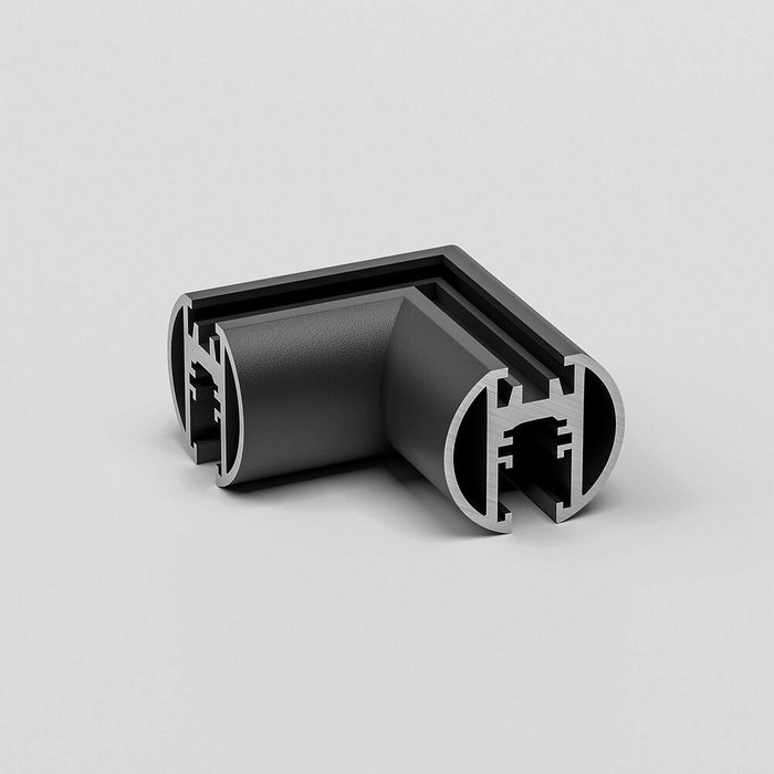 Коннектор угловой для накладного шинопровода Round черный 85215/00 Mini Magnetic