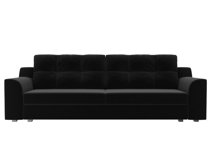Прямой диван-кровать Сансара черного цвета - купить Прямые диваны по цене 41990.0
