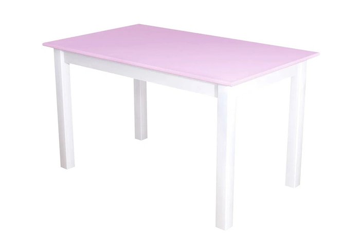 Стол обеденный Классика 120х60 со столешницей розового цвета