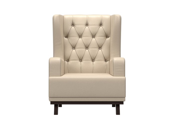 Кресло Джон Люкс бежевого цвета (экокожа) - купить Интерьерные кресла по цене 21999.0