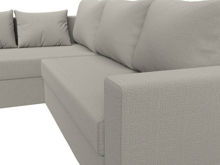 Угловой диван-кровать Мансберг бежевого цвета левый угол - купить Угловые диваны по цене 39999.0
