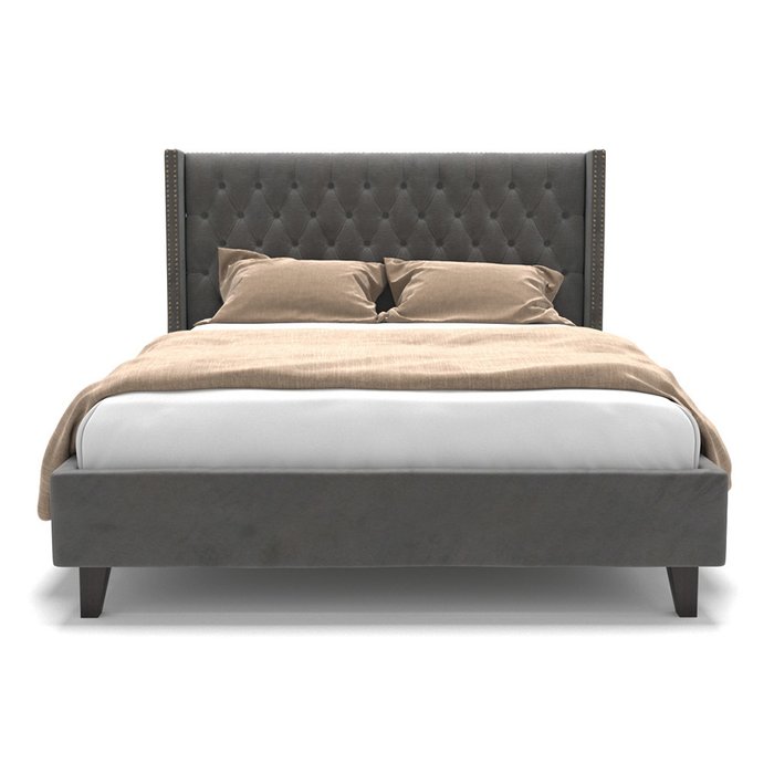  Кровать Stella на ножках серого цвета 180х200