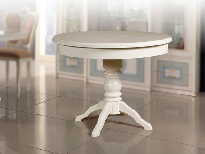 Стол раскладной Прометей белого цвета - купить Обеденные столы по цене 41185.0