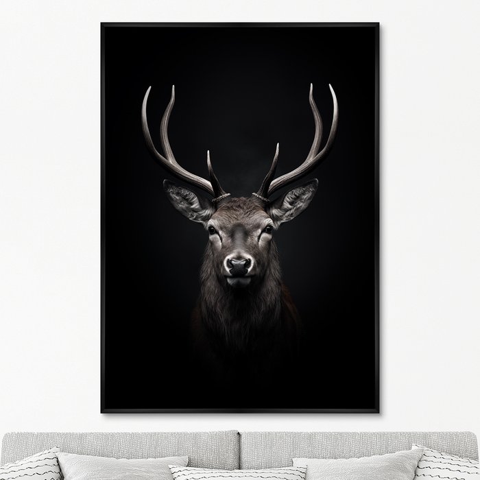 Репродукция картины Deer in the dark, No 1, 2024г. - купить Картины по цене 24999.0