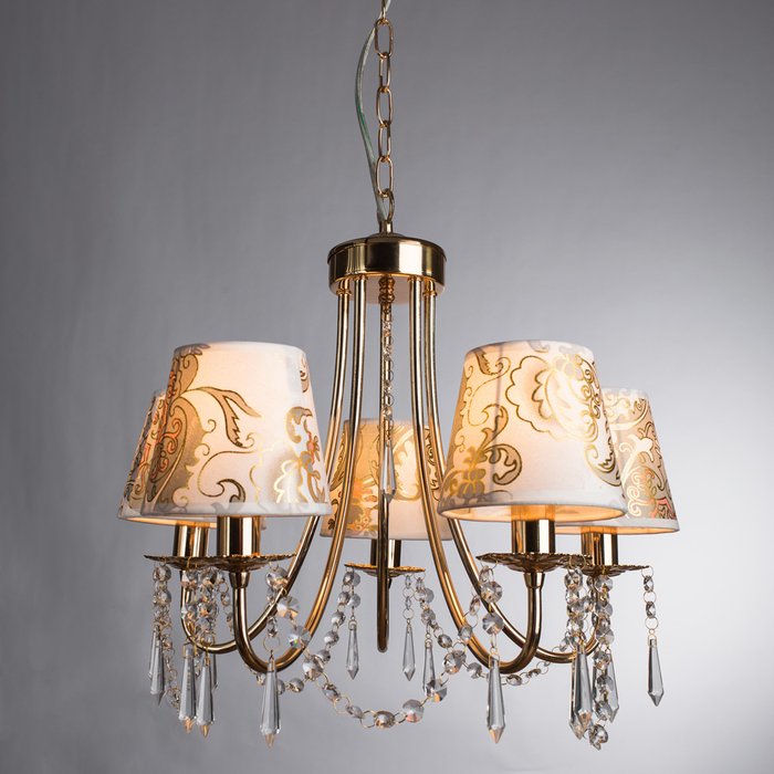 Подвесная люстра Arte Lamp Armonico с белыми абажурами - купить Подвесные люстры по цене 5400.0