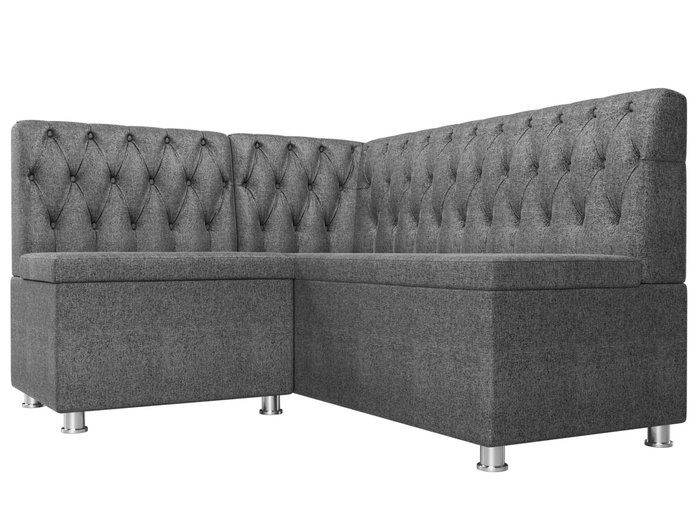 Кухонный угловой диван Мирта серого цвета левый угол - лучшие Угловые диваны в INMYROOM