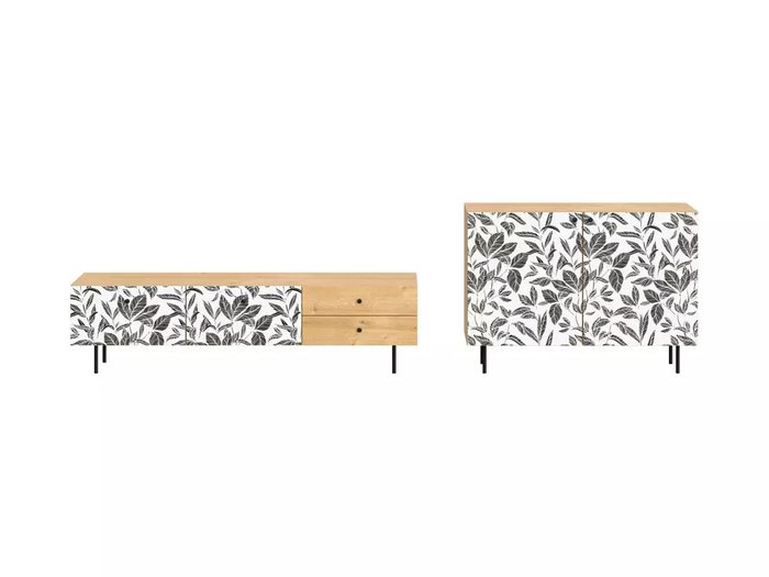 Композиция Frida 1 с принтом Floral на металлических ножках - купить Гостиные гарнитуры по цене 72106.0