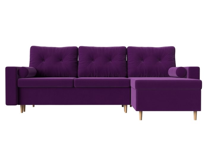 Угловой диван-кровать Белфаст фиолетового цвета  правый угол - купить Угловые диваны по цене 49999.0