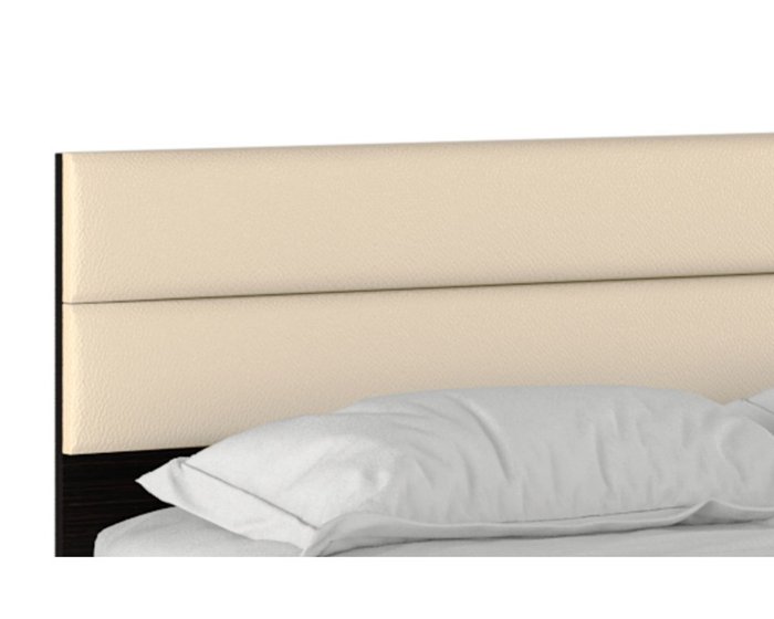 Кровать Виктория 140х200 коричнево-бежевого цвета с матрасом  - купить Кровати для спальни по цене 23200.0