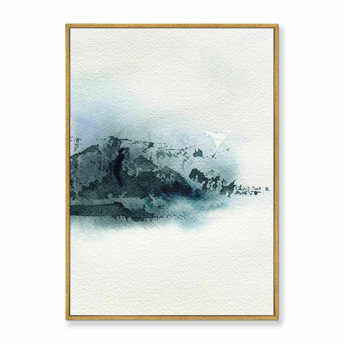 Репродукция картины на холсте Lonely mountain in a Snowstorm, 2021г. - купить Картины по цене 21999.0