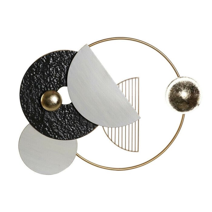 Настенный декор DKD Home Decor 70,5 x 6 x 59 cm Абстракция Позолоченный Белый Темно-серый современный Настенный декор DKD Home Decor 70,5 x 6 x 59 cm Абстракция Позолоченный Белый Темно-серый современный