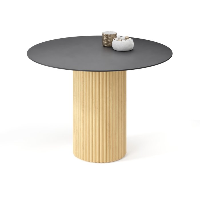 Обеденный стол Фелис S бежево-черного цвета - купить Обеденные столы по цене 63089.0