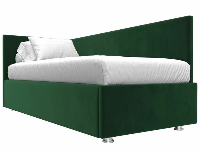 Кровать Лига 039 темно-зеленого цвета с подъемным механизмом левая - лучшие Кровати для спальни в INMYROOM