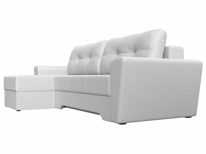 Угловой диван-кровать Амстердам белого цвета (экокожа) левый угол - лучшие Угловые диваны в INMYROOM