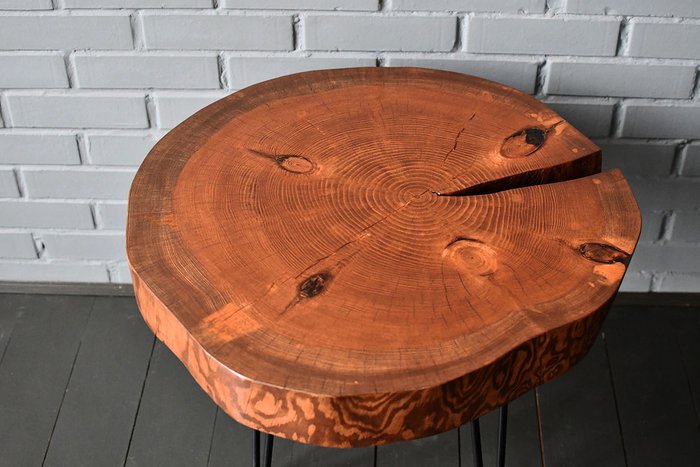 Кофейный стол Pine черно-коричневого цвета - лучшие Кофейные столики в INMYROOM