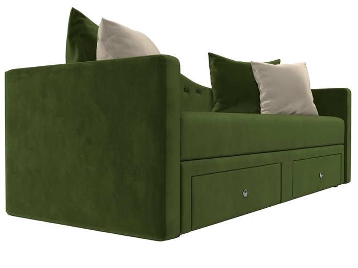 Прямой диван-кровать Дориан зеленого цвета - лучшие Прямые диваны в INMYROOM