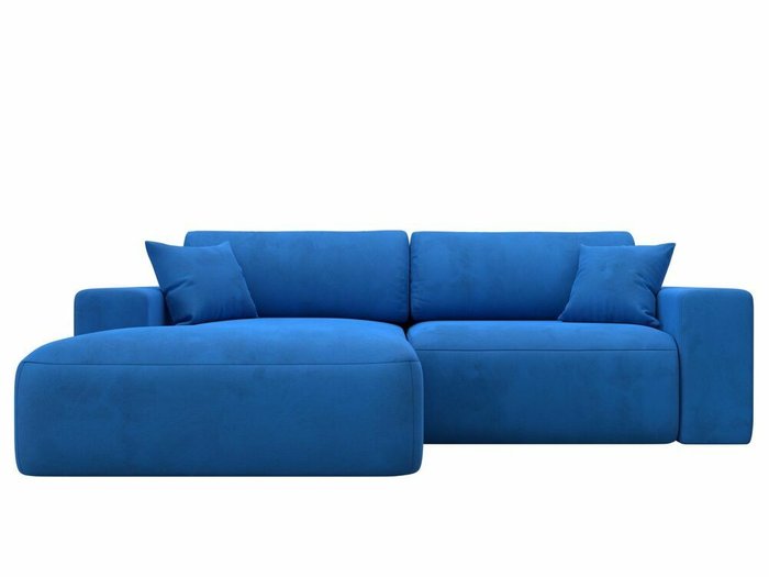 Угловой диван-кровать Лига 036 Классик темно-голубого цвета левый угол - купить Угловые диваны по цене 86999.0