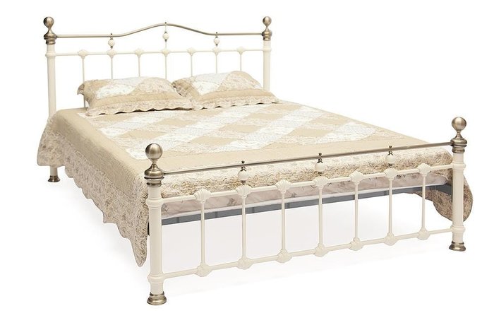 Кровать Diana 160х200 медно-белого цвета