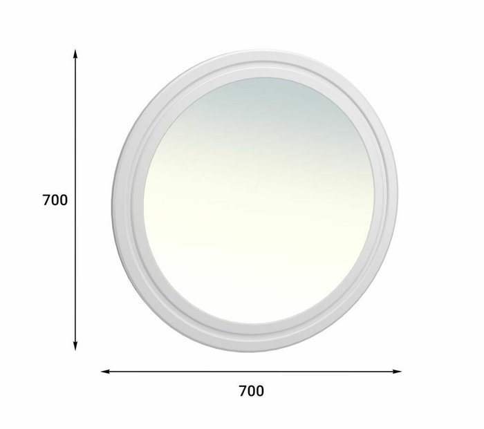 Комплект из тумба подвесной с зеркалом Ассоль белого цвета - купить Спальные гарнитуры по цене 11072.0