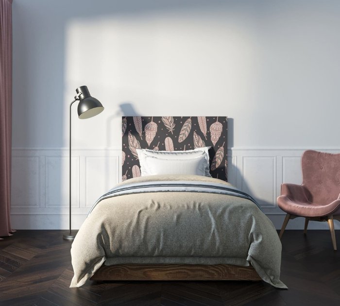 Кровать Berber 120х200 бежево-фиолетового цвета - купить Кровати для спальни по цене 43065.0
