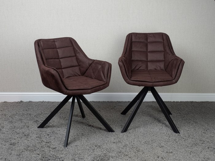 Стул с подлокотниками Orion коричневого цвета - купить Обеденные стулья по цене 12990.0