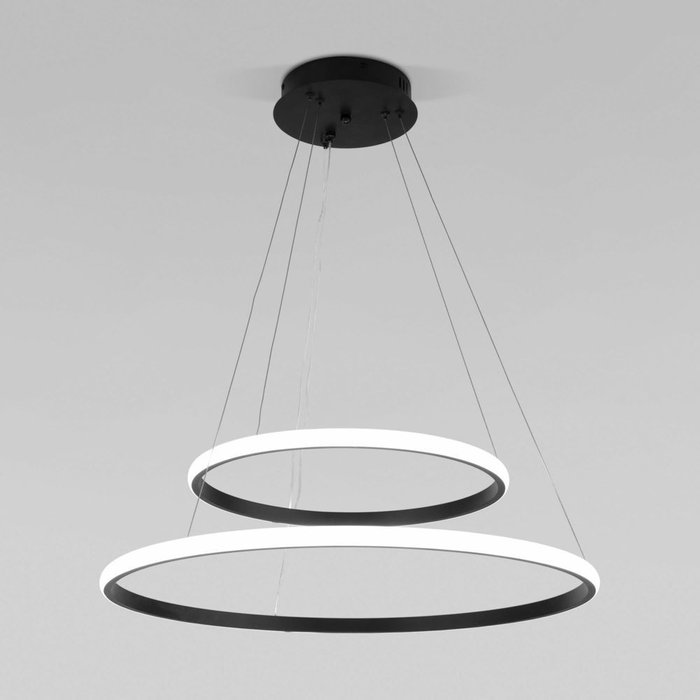 Подвесной светодиодный светильник Collars бело-черного цвета - лучшие Подвесные светильники в INMYROOM
