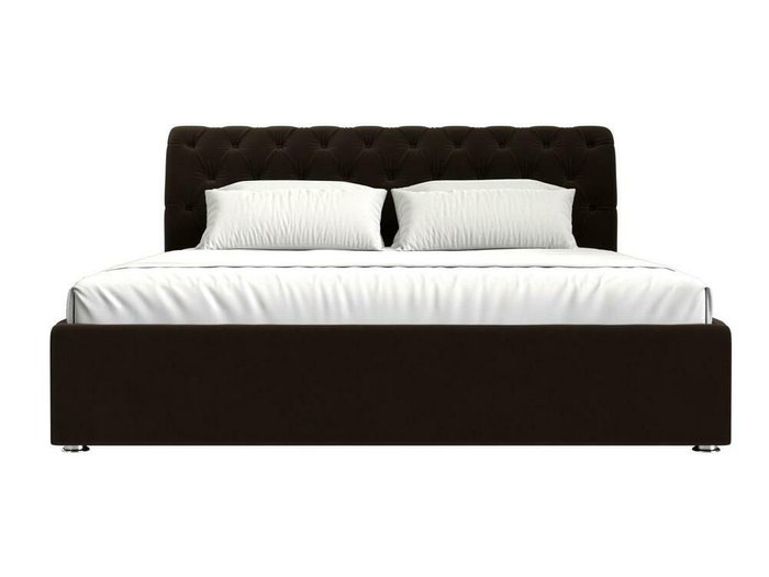 Кровать Сицилия 200х200 темно-коричневого цвета с подъемным механизмом  - купить Кровати для спальни по цене 109999.0