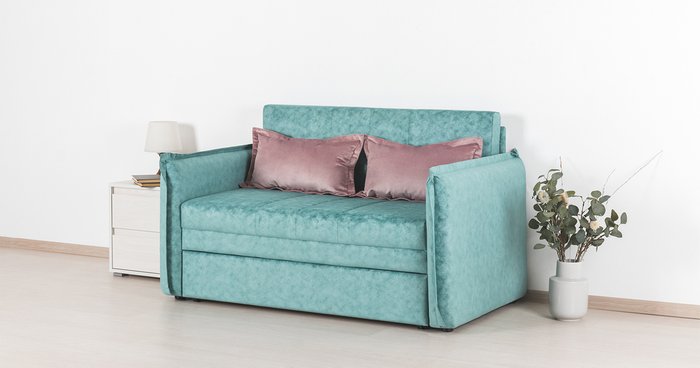 Диван-кровать Виола светло-зеленого цвета - купить Прямые диваны по цене 24505.0