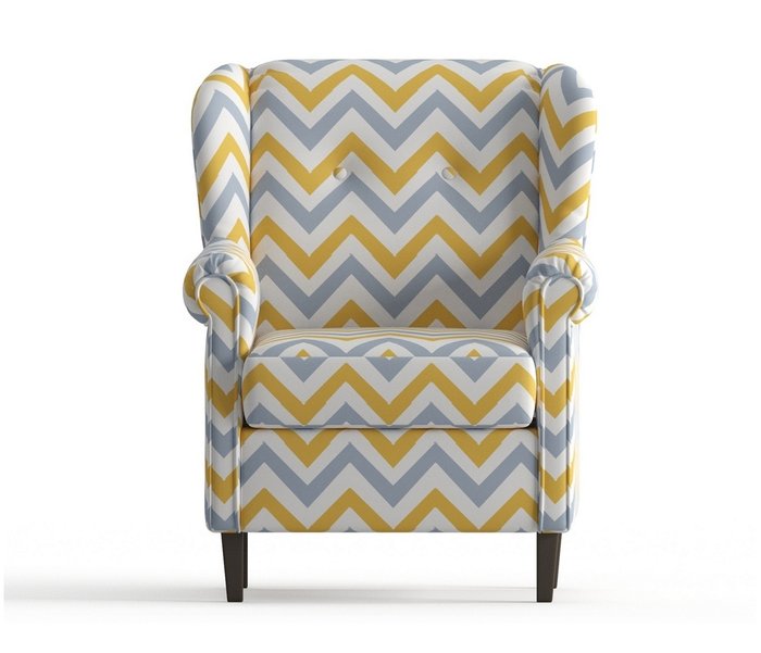 Кресло из рогожки Леон желтого цвета - купить Интерьерные кресла по цене 15990.0