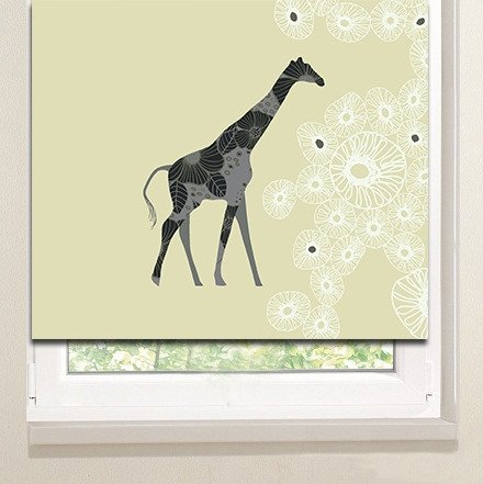 Рулонные шторы в гостиную: Изысканный жираф