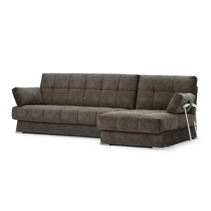 Угловой диван-кровать Дудинка Ламбре серого цвета - купить Угловые диваны по цене 65990.0