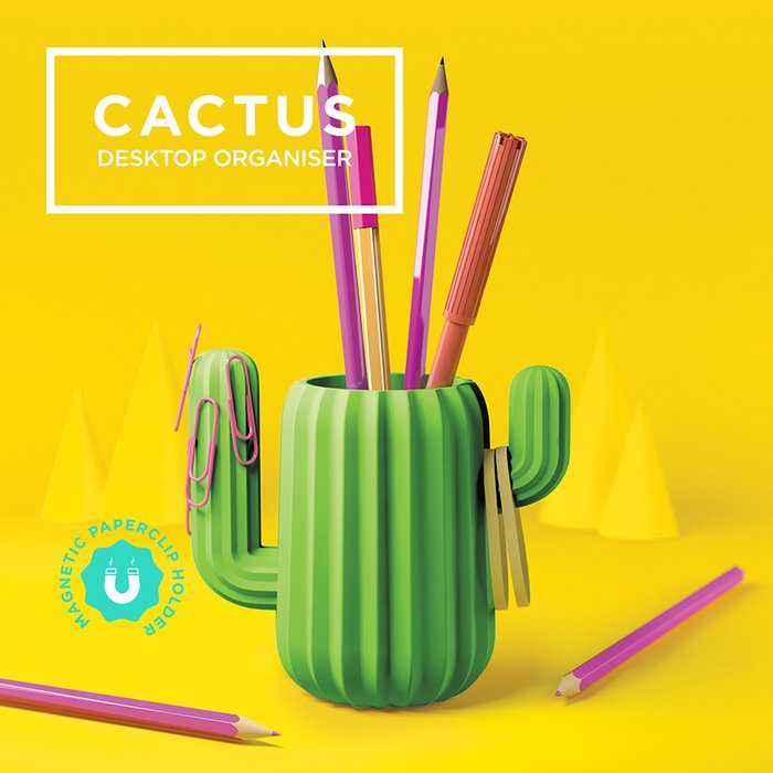 Органайзер настольный Mustard cactus из пластика - купить Декоративные предметы по цене 1200.0