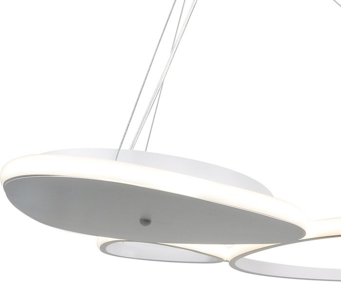 Подвесной светодиодный светильник с ПДУ Escada Index 10290/3LED 88Вт, металл/силикон, белый - купить Подвесные светильники по цене 10670