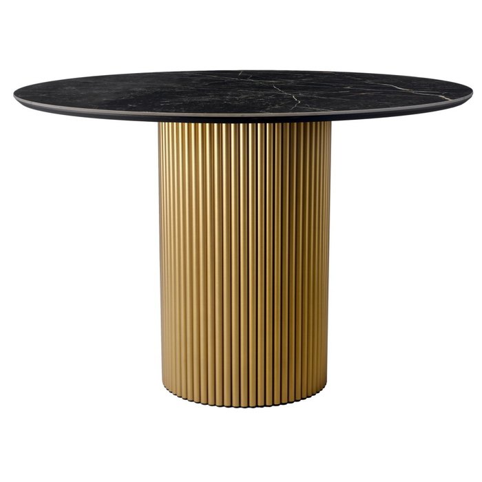 Обеденный стол Aura черно-золотистого цвета - купить Обеденные столы по цене 75890