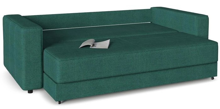 Диван-кровать прямой Принстон (Менли) 05 зеленого цвета - лучшие Прямые диваны в INMYROOM