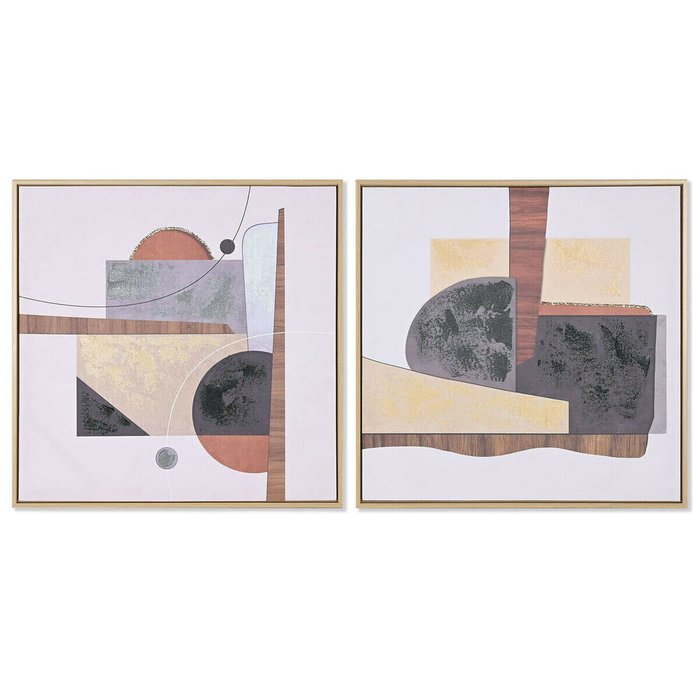 Картина полистирол Полотно Абстракция город 62,5 x 2,8 x 62,5 cm (2 штук)
