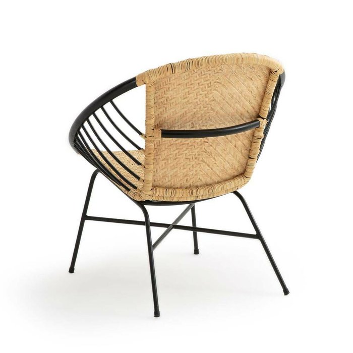 Кресло-шар из ротанга и металла Nihove бежевого цвета - лучшие Интерьерные кресла в INMYROOM