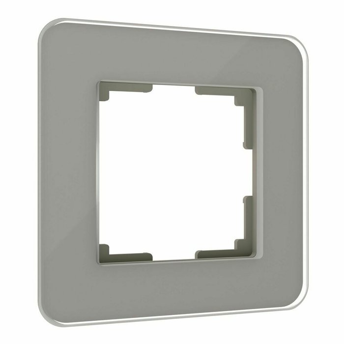 Рамка из стекла на 1 пост Elite дымчатый W0012417 Рамка из стекла на 1 пост Elite дымчатый W0012417