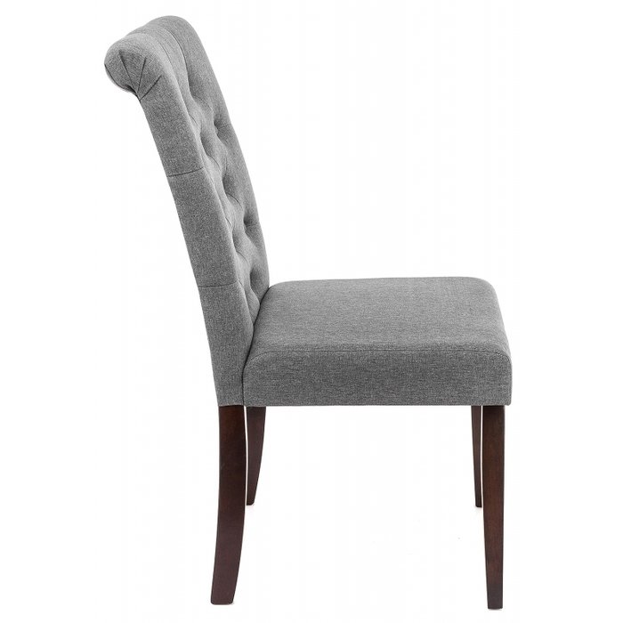 Стул Amelia dark walnut fabric grey серого цвета - лучшие Обеденные стулья в INMYROOM Стул Amelia dark walnut fabric grey серого цвета - лучшие Обеденные стулья в INMYROOM