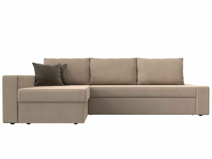 Угловой диван-кровать Версаль бежевого цвета левый угол - купить Угловые диваны по цене 47999.0